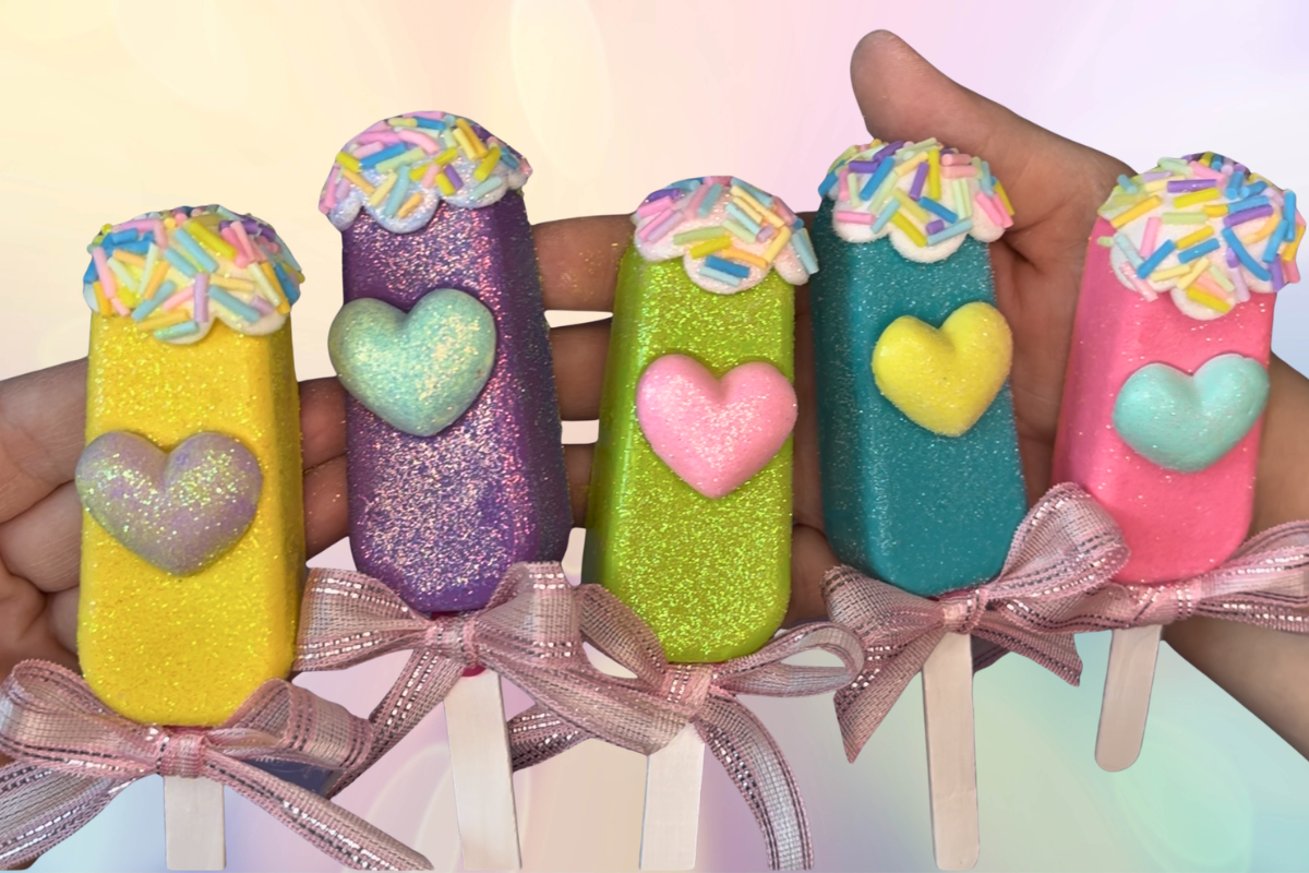 DIY fake bake pops made with plaster of paris for faux dessert crafts