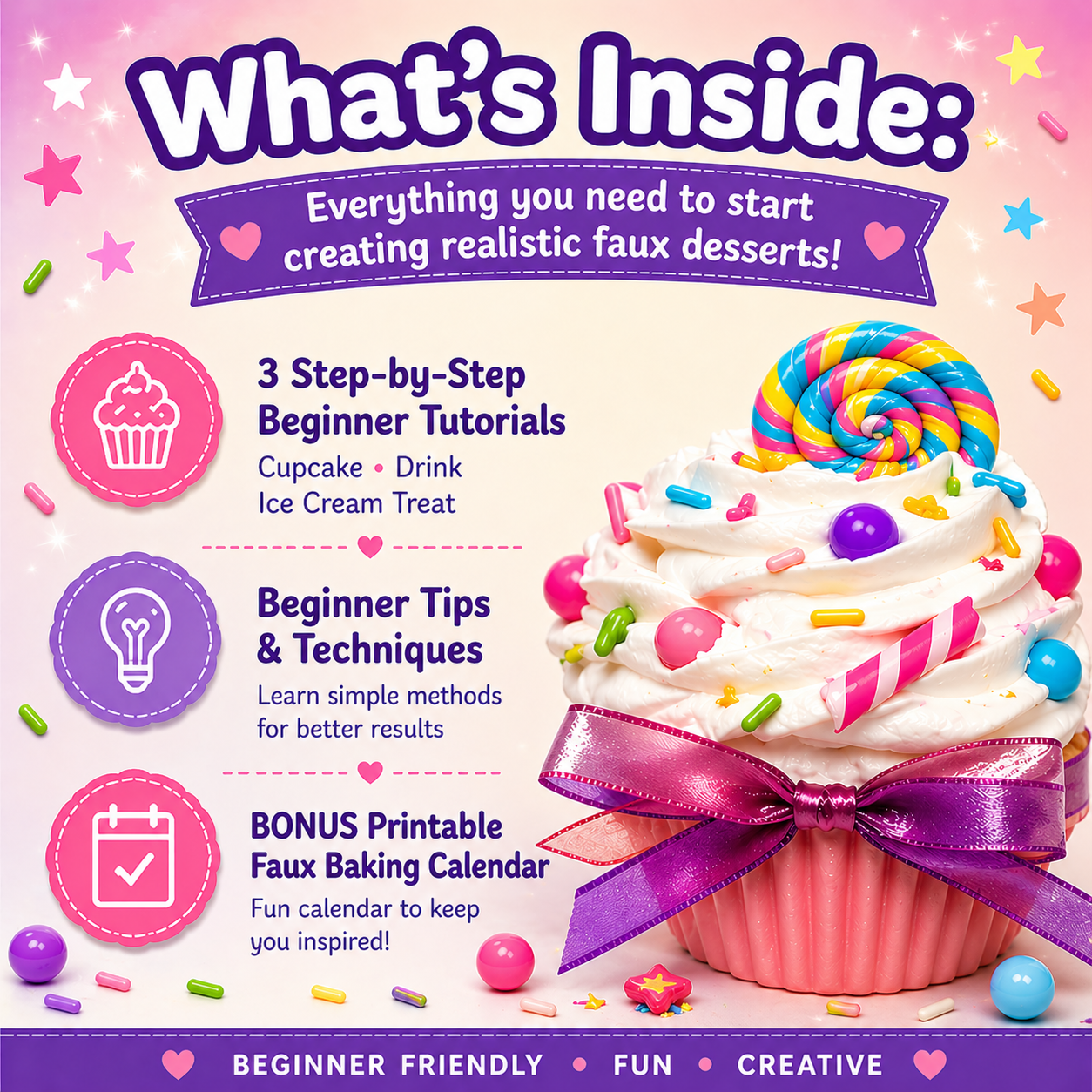 Faux Dessert Craft Guide for Beginners (Tips, Tutorials + Bonus Calendar) - Image 2