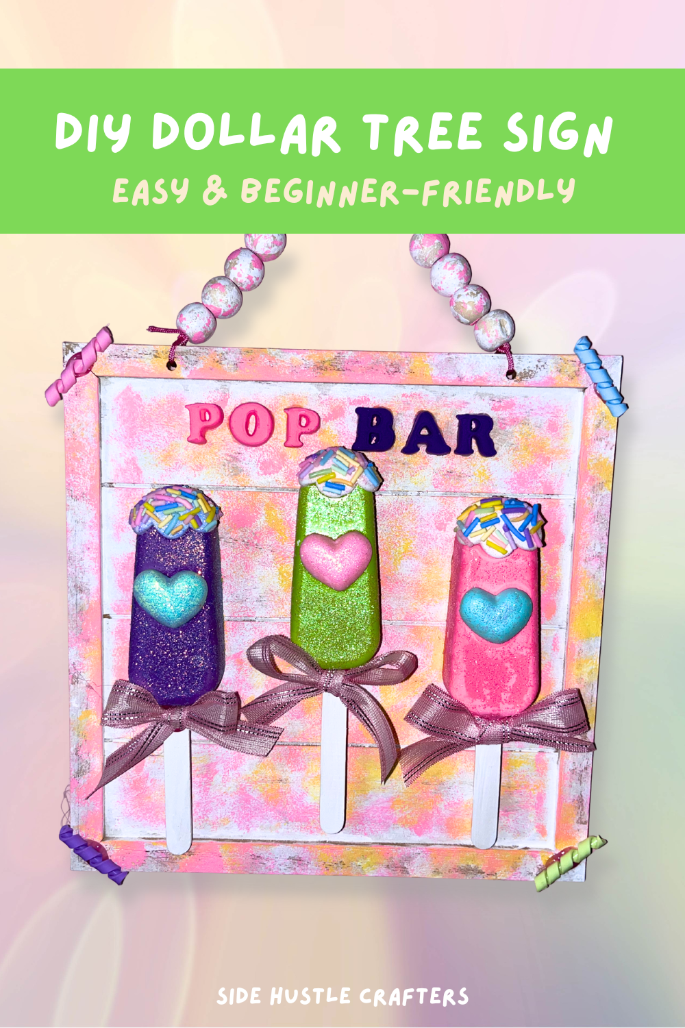 DIY Dollar Tree wall art using plaster decorations