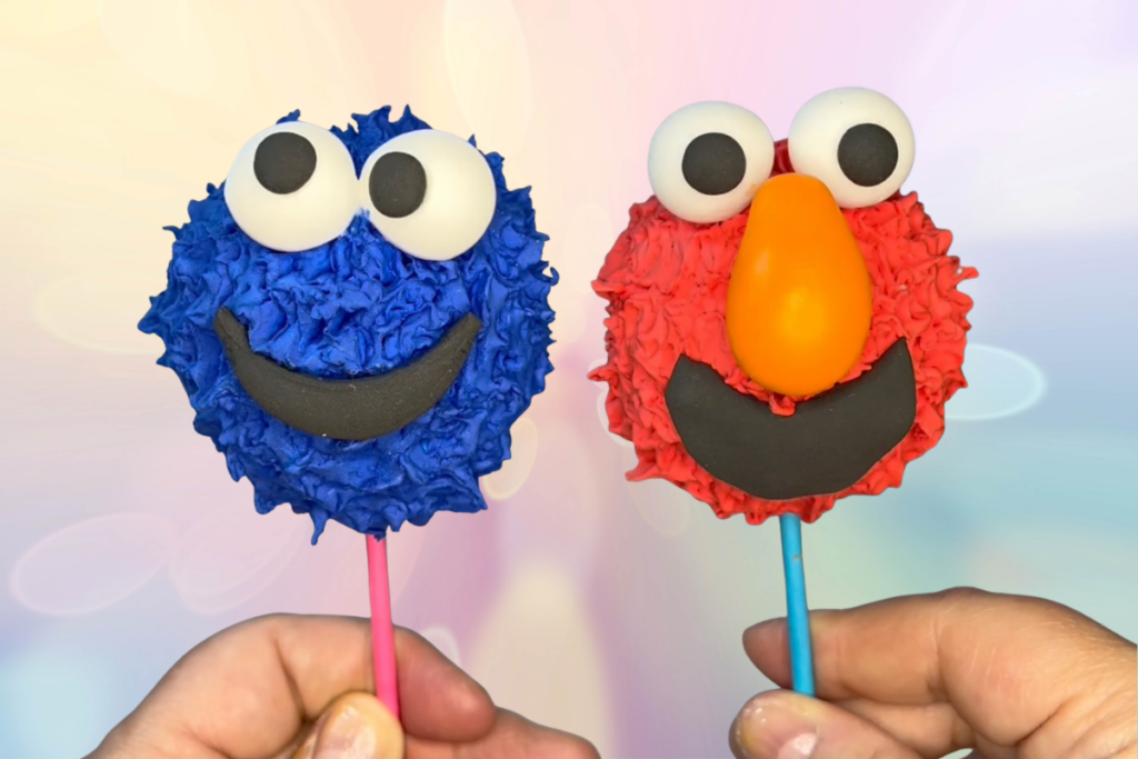 DIY fake cake pops made with air dry foam clay character decorations