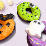 DIY fake bake Halloween donuts made with Crayola Model Magic and craft sprinkles