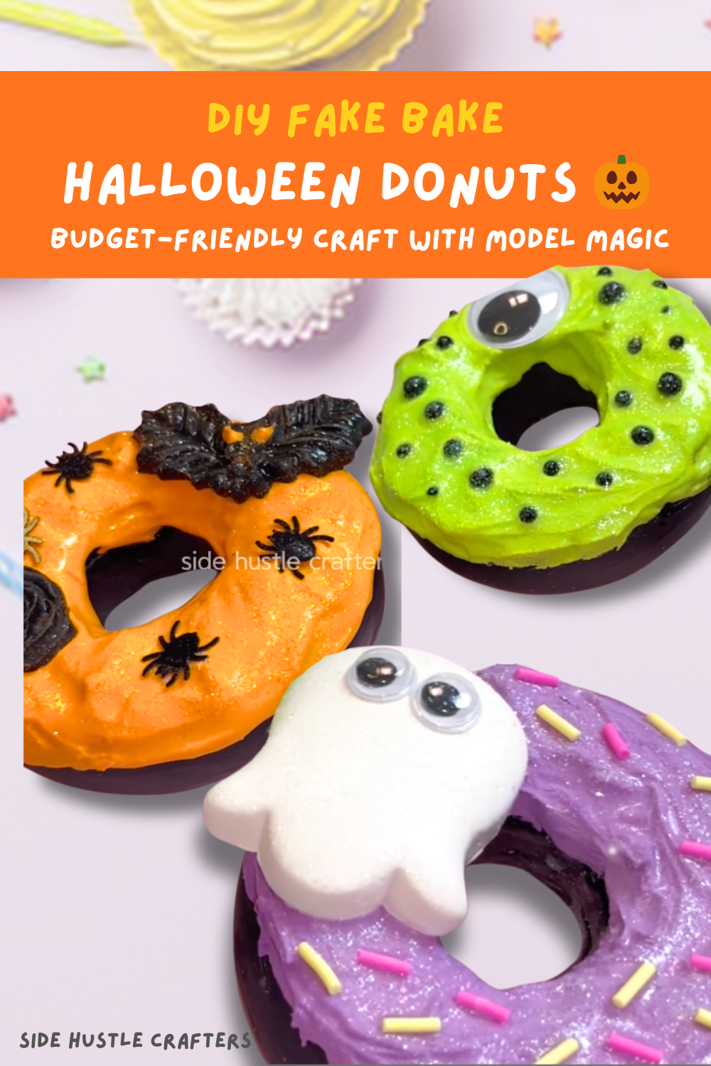 DIY fake bake Halloween donuts