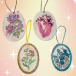 DIY ResinCrete flower ornaments using JDiction kit