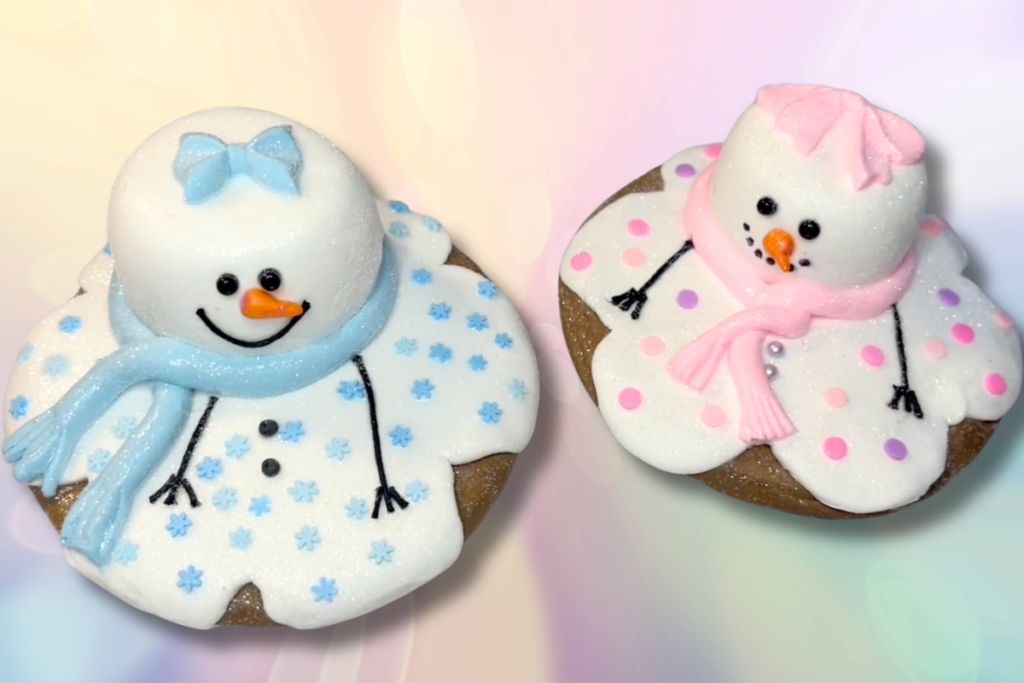 DIY melted snowman faux cookies air dry foam clay craft