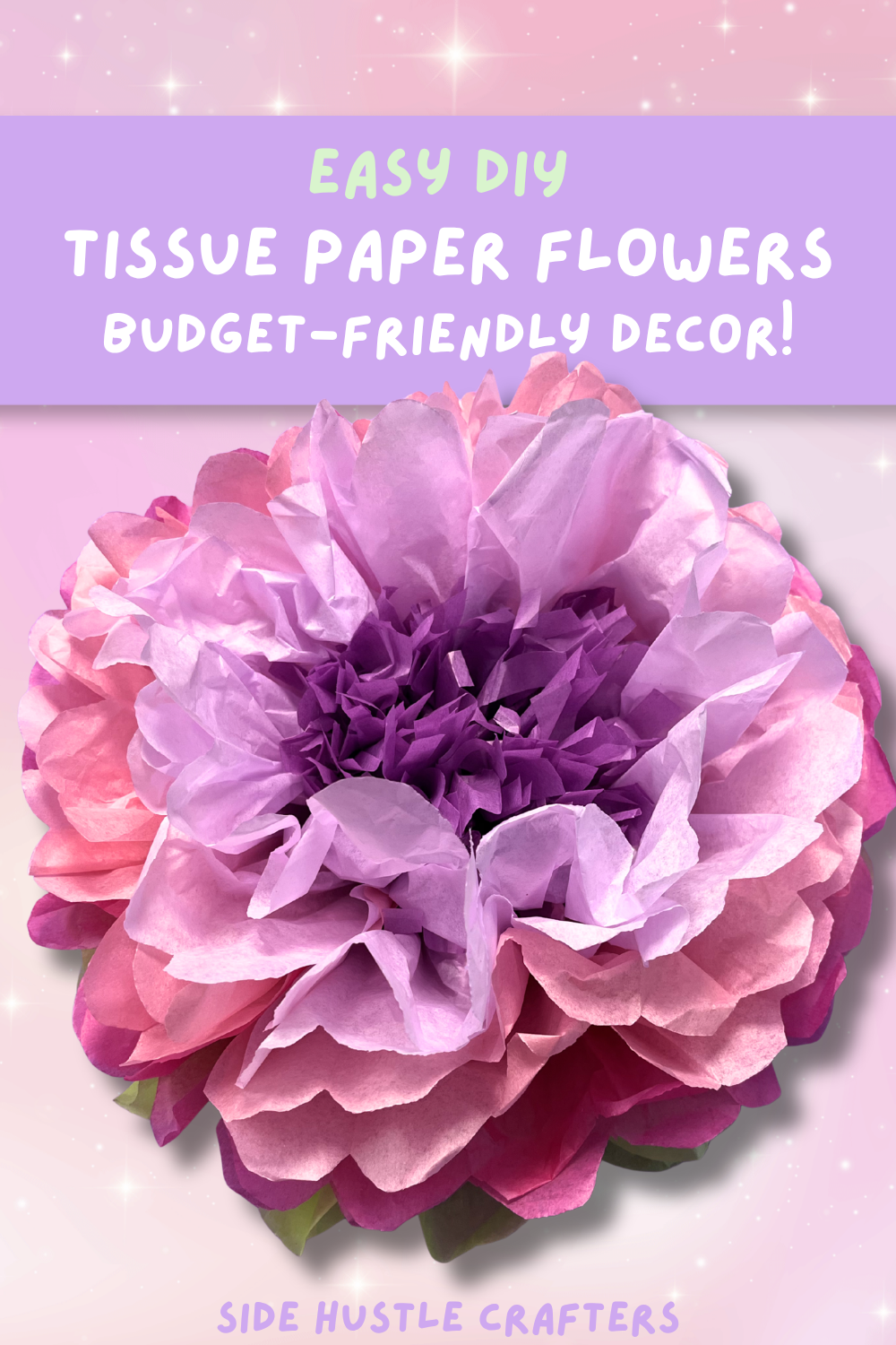 DIY tissue paper flower tutorial